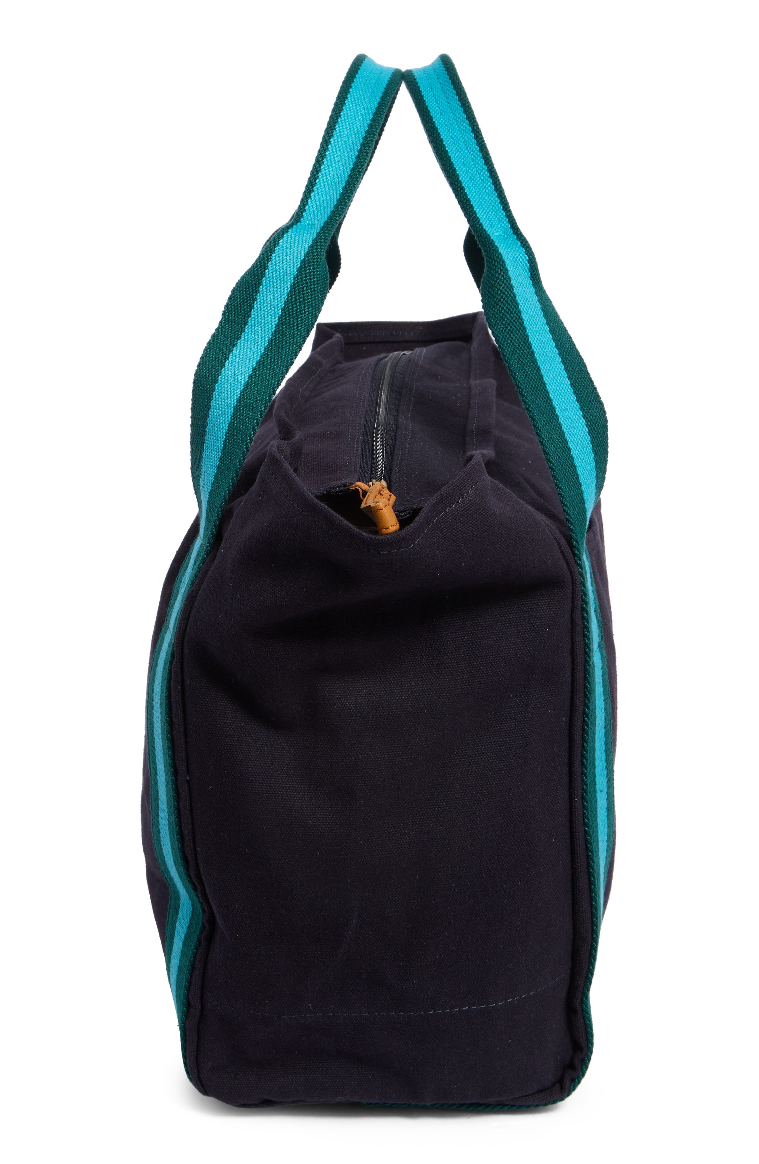 Large Liliana Cotton Canvas Tote, Alternate, color, MIDNIGHT/ LAGOON