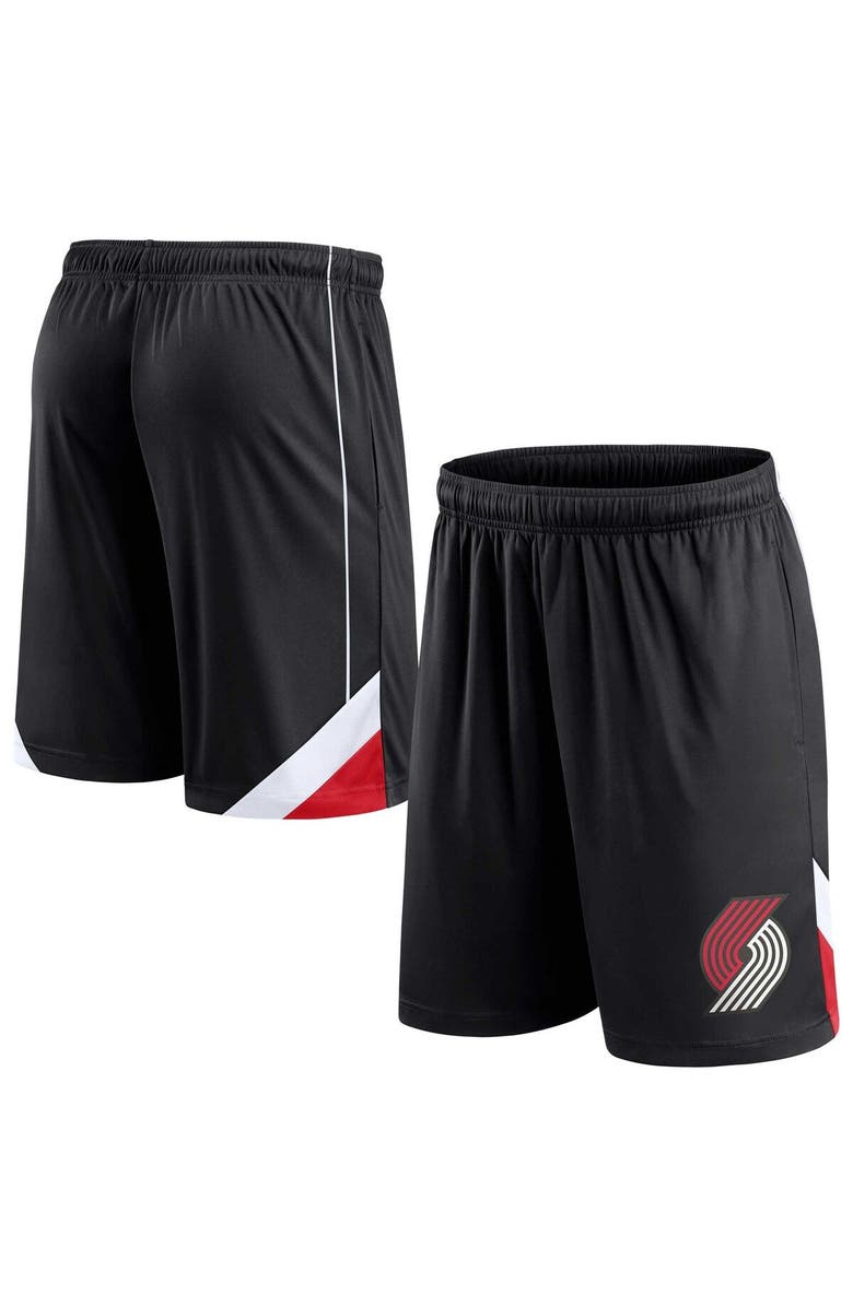 FANATICS Men's Fanatics Branded Black Portland Trail Blazers Slice Shorts, Main, color,