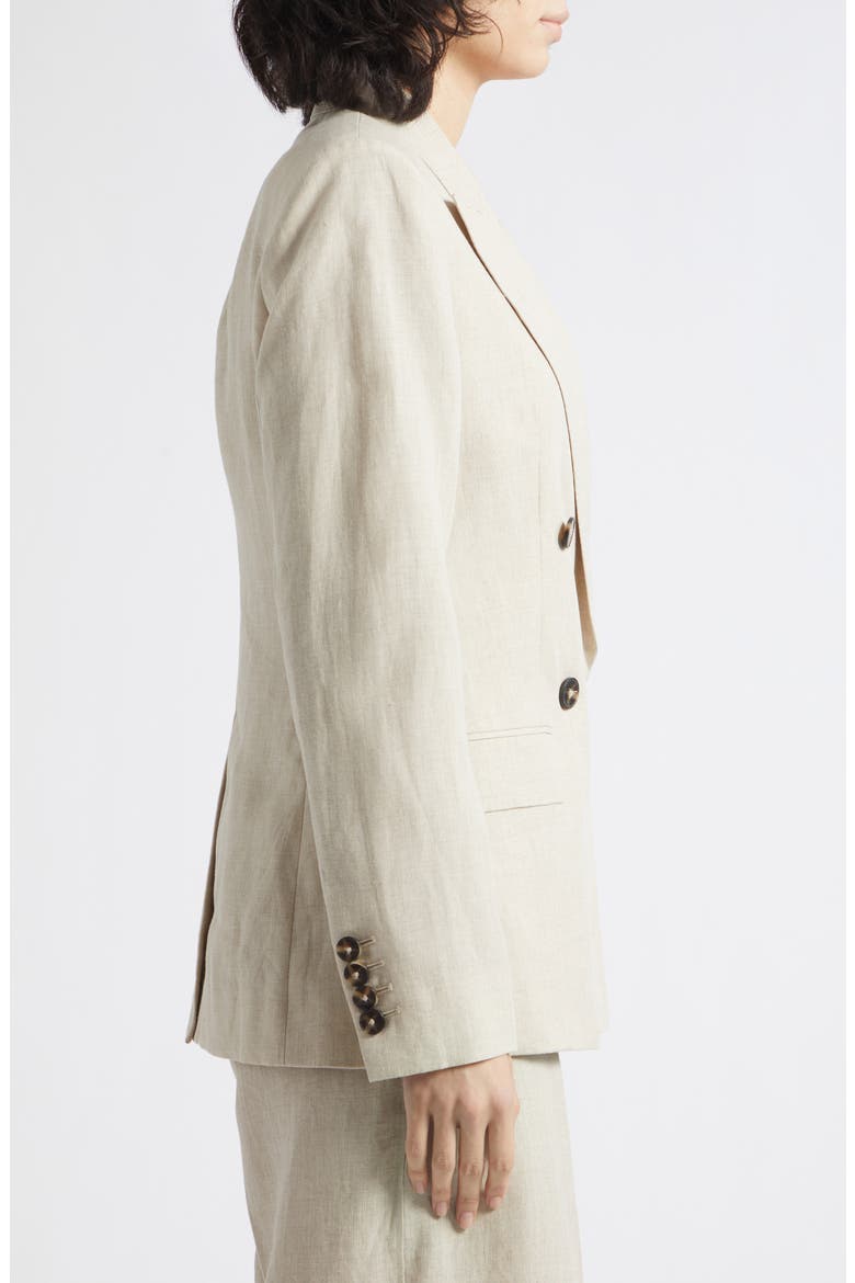 Kit Double Breasted Linen Blazer, Alternate, color, NEUTRAL