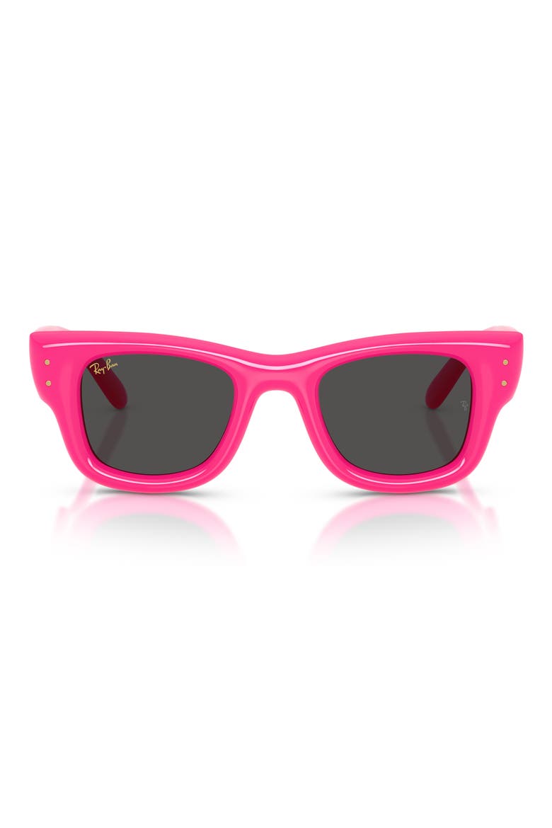 47mm Small Square Sunglasses, Main, color, FUCHSIA / DARK GREY