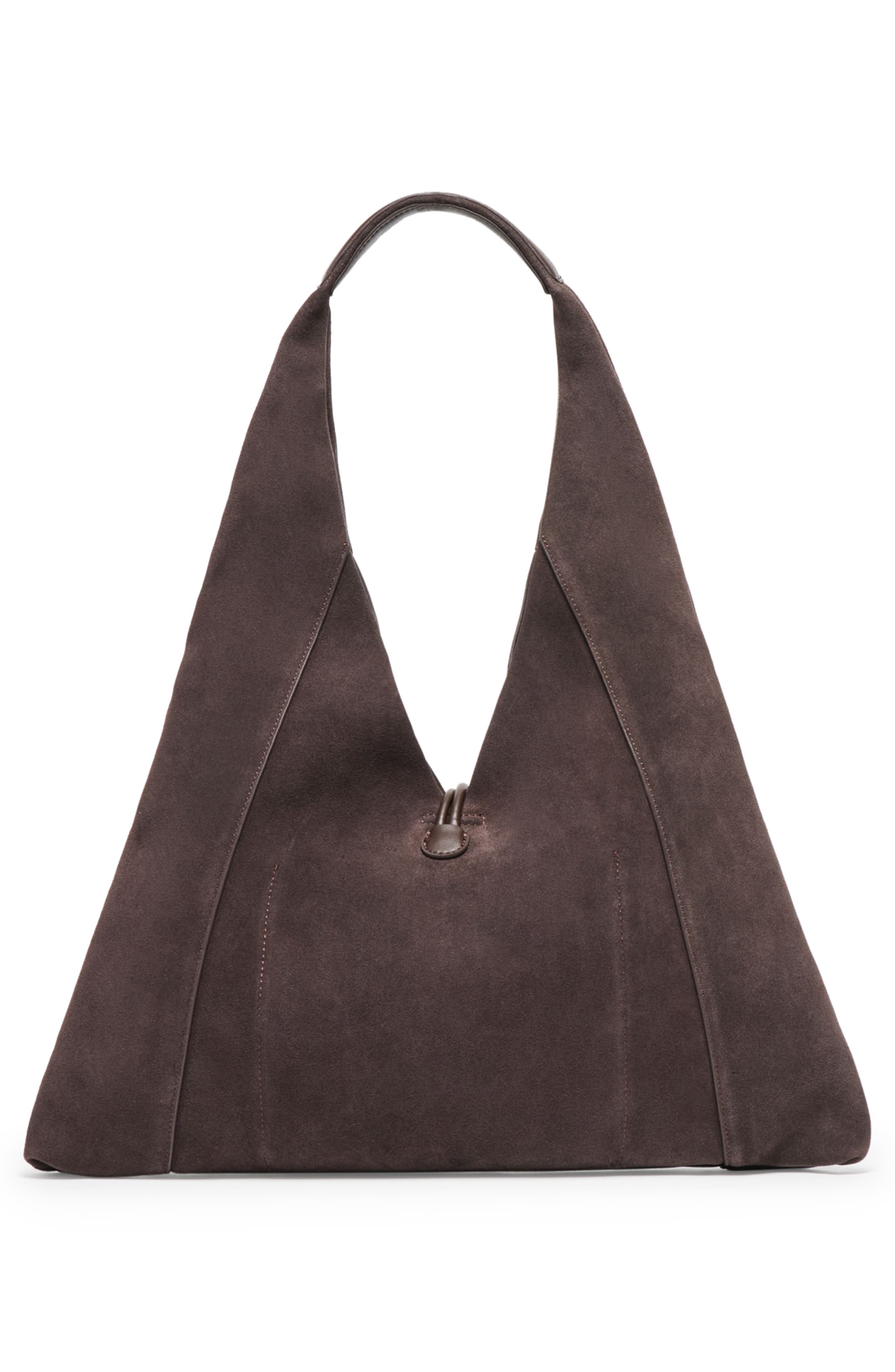Dolce Vita Malin Suede Hobo Bag, Alternate, color, Chocolate