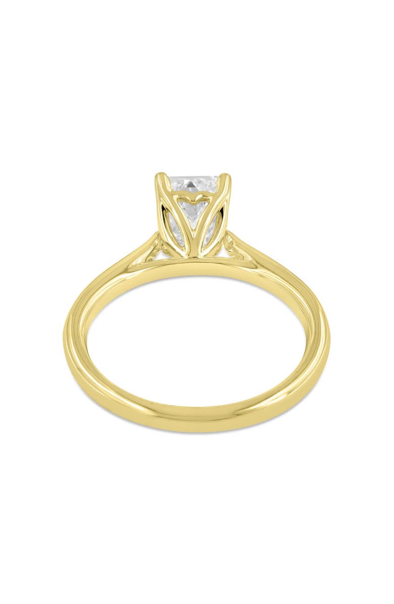 LuvMyJewelry Rahina 14K Yellow Gold Emerald Lab Grown Diamond Solitaire Engagement Ring - 1.5 Ct, Alternate, color, 14K Yellow Gold