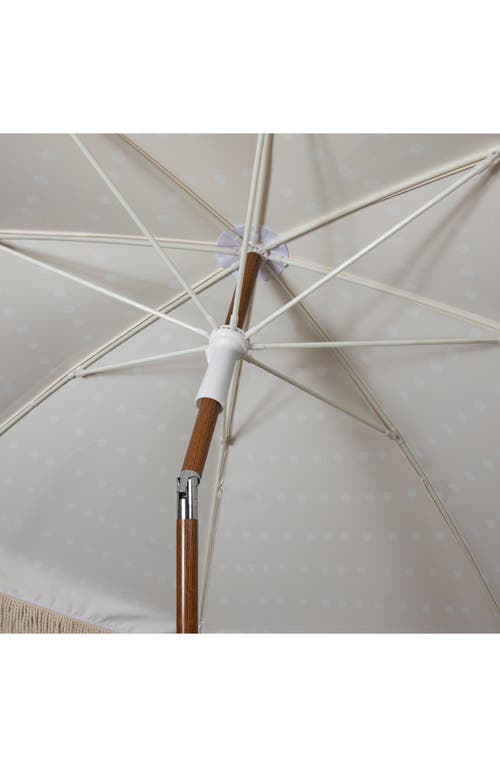 Picnic Time Summerland Portable Beach Umbrella In Yellow Dots
