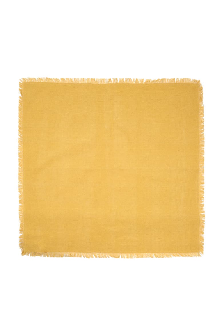 Frayed Dandelion Napkin Set of 6, Alternate, color, Yellow