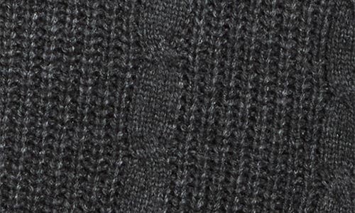 Renee C Braided Quarter Zip Sweater In Gray