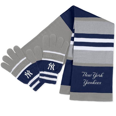 Women's WEAR by Erin Andrews New York Yankees Stripe Glove & Scarf Set