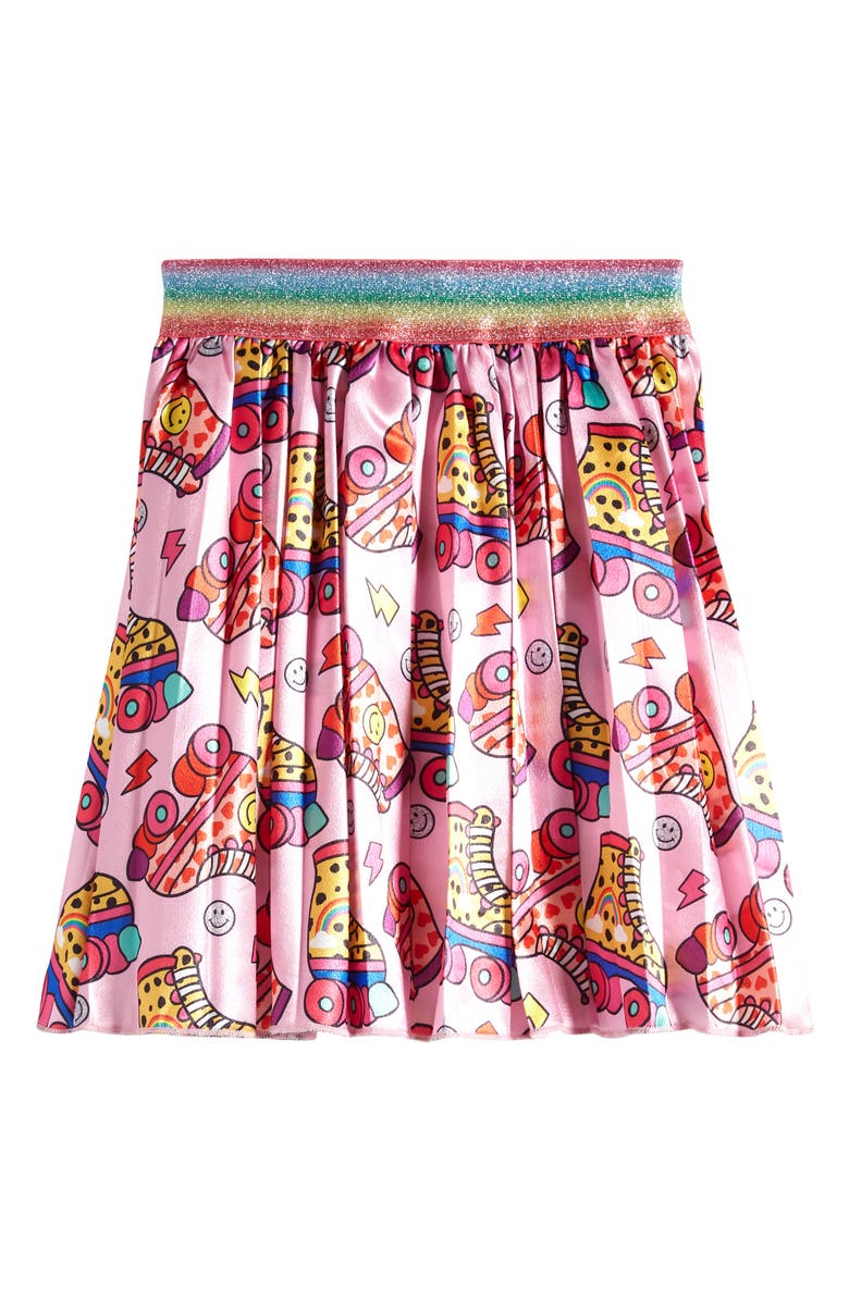 Lola + The Boys Kids' Roller Rink Print Skater Skirt, Main, color, 