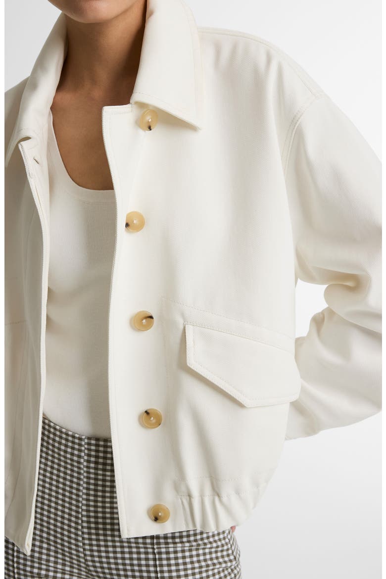 Cotton Bomber Jacket, Alternate, color, CHALK