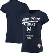 STITCHES Women's Stitches Navy New York Cubans Negro League Logo T-Shirt