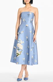 SACHIN BABI Shay Strapless Midi Dress