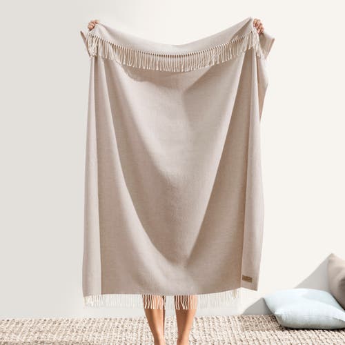 Lands Downunder Italian Herringbone Throw In Neutral