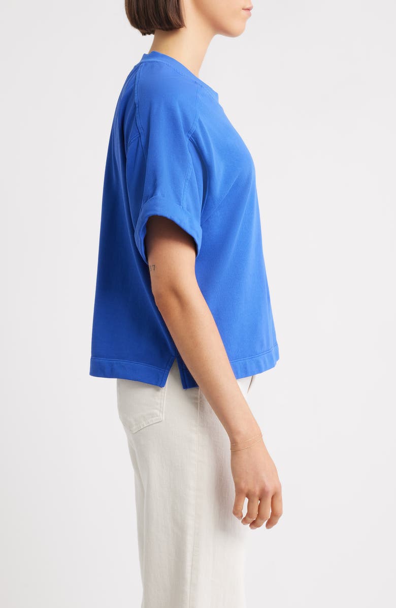 CITY BLUES Brie Boxy Short Sleeve Sweatshirt, Alternate, color, Royal Blue