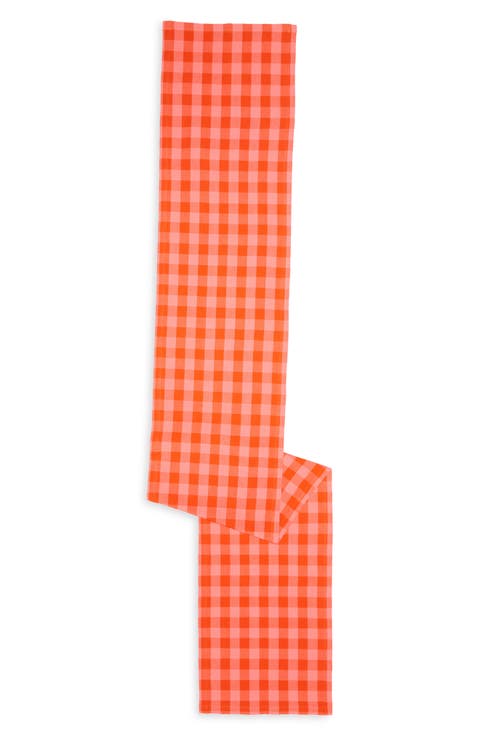 Gingham Guava Table Runner