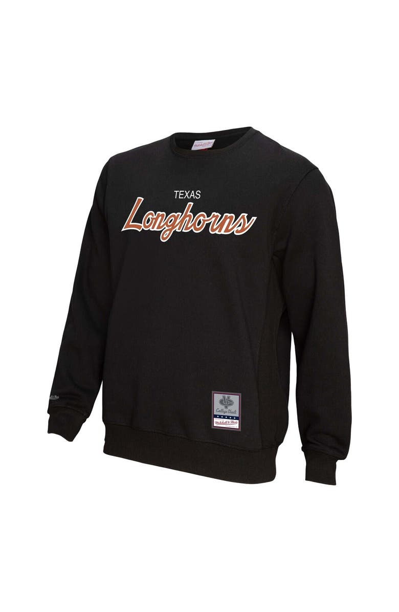 Mitchell & Ness Men's Mitchell & Ness  Black Texas Longhorns Elite Script Pullover Sweatshirt, Alternate, color, Black