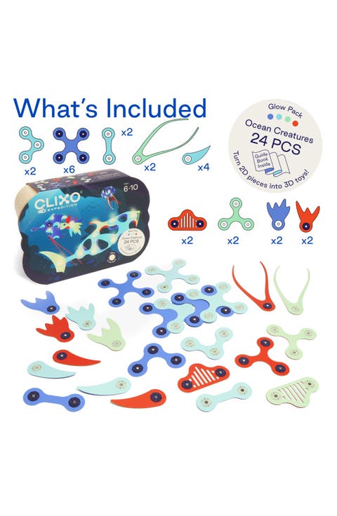 Ocean Creatures Glow Pack 24-Piece Set