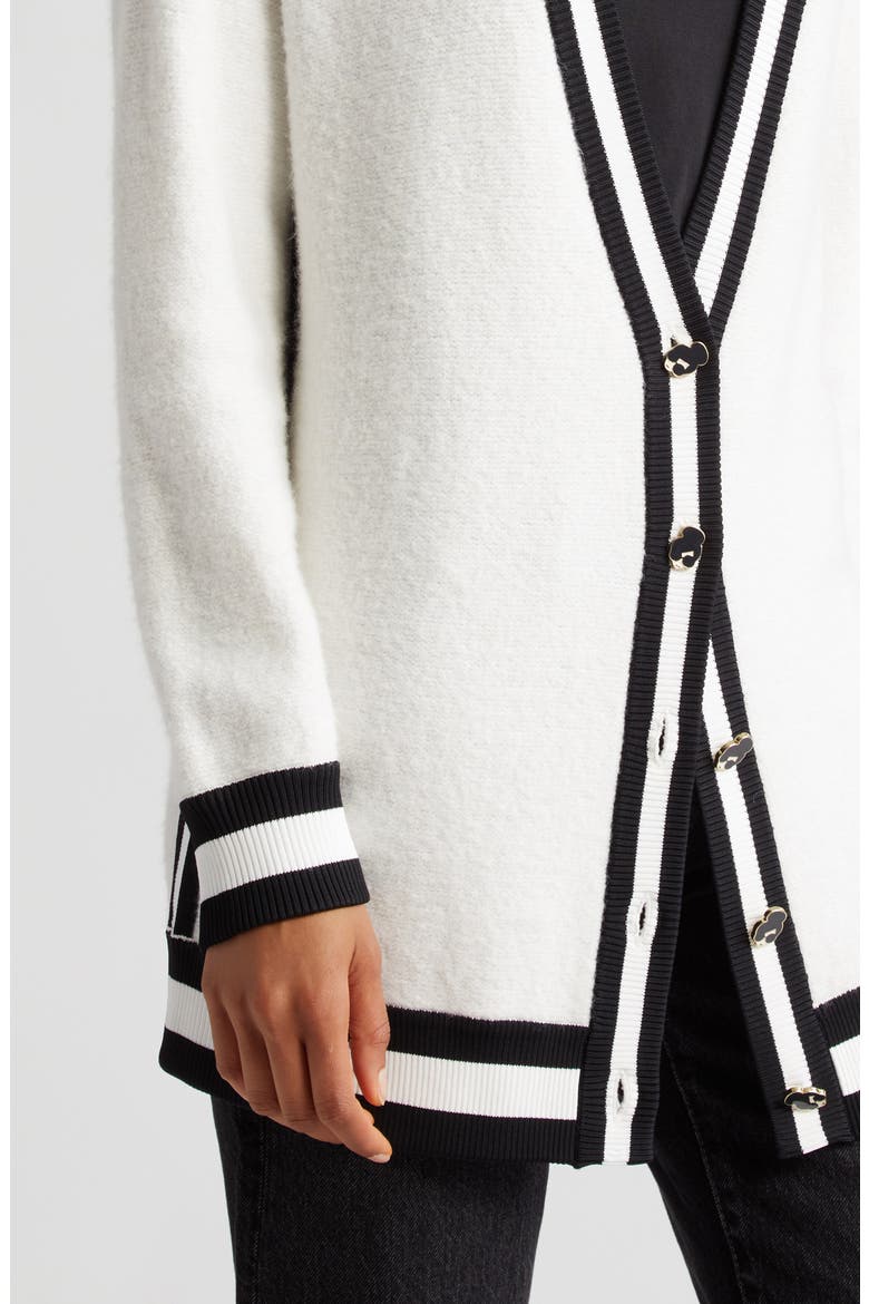 Barry Oversize Cardigan, Alternate, color, ECRU/ BLACK