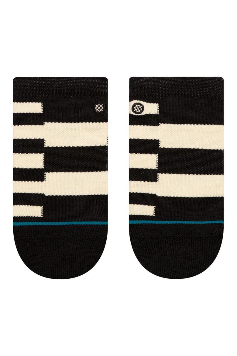 Splitting Up Cotton Blend Ankle Socks, Alternate, color, BLACK