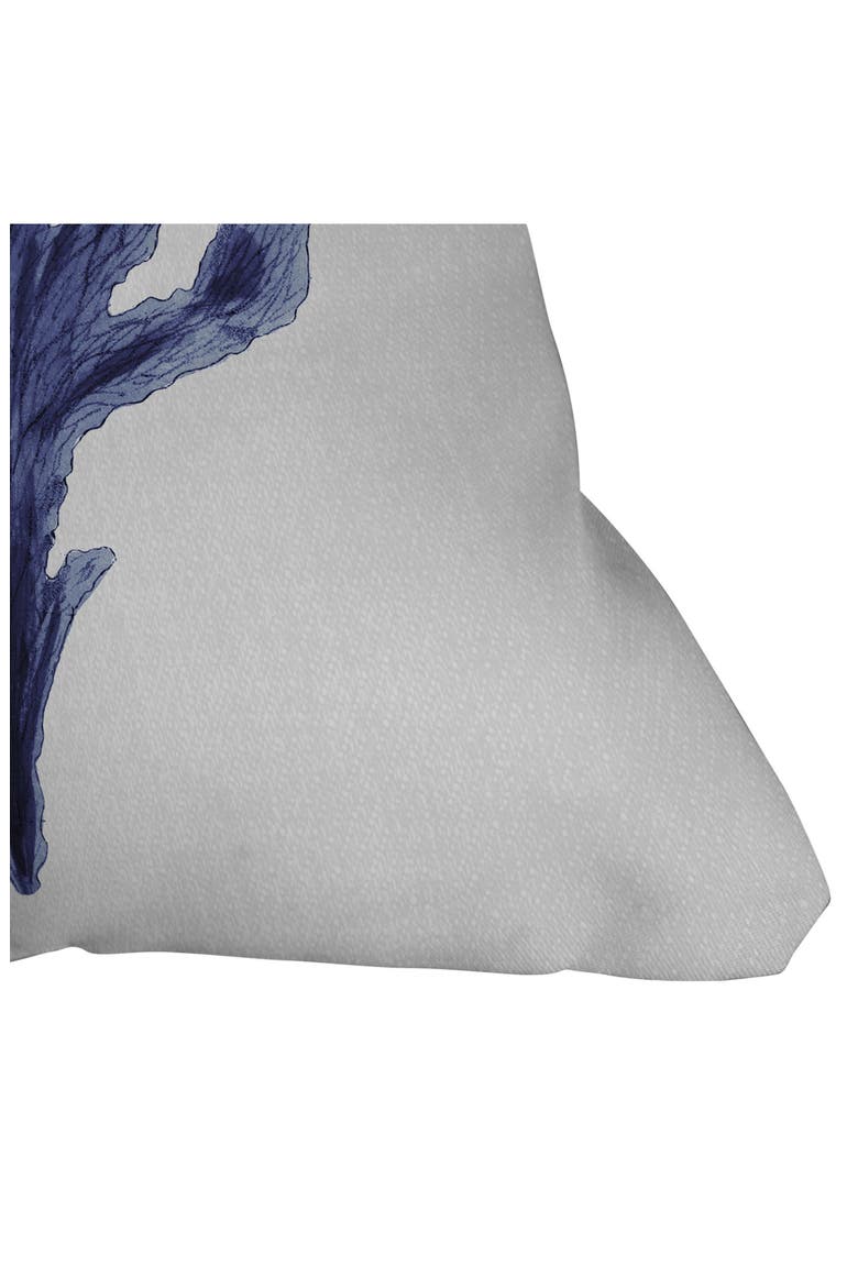 Seaweed Square Throw Pillow, Alternate, color, BLUE