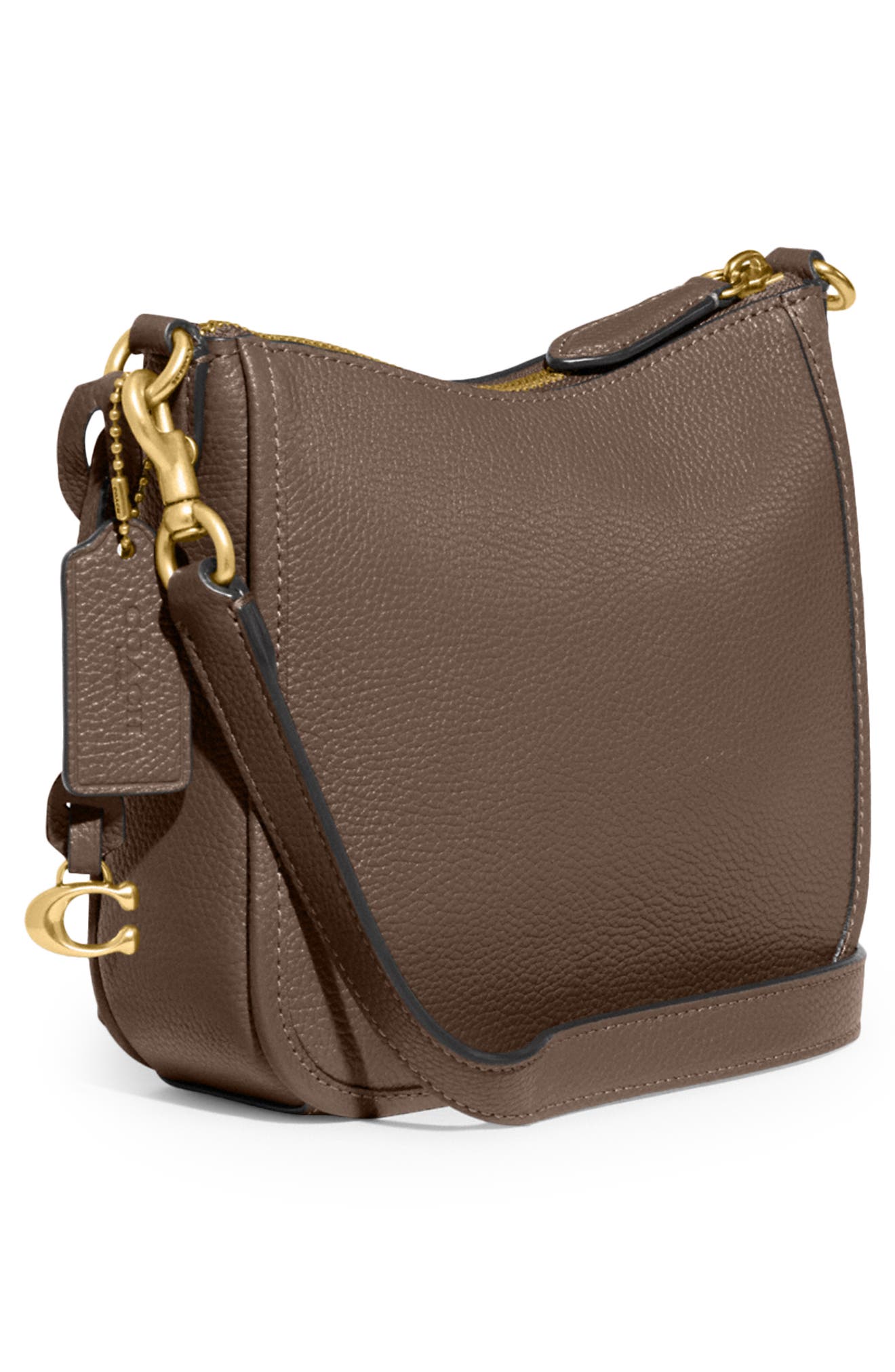 Chaise 10 Leather Crossbody Bag, Alternate, color, B4/ DARK STONE