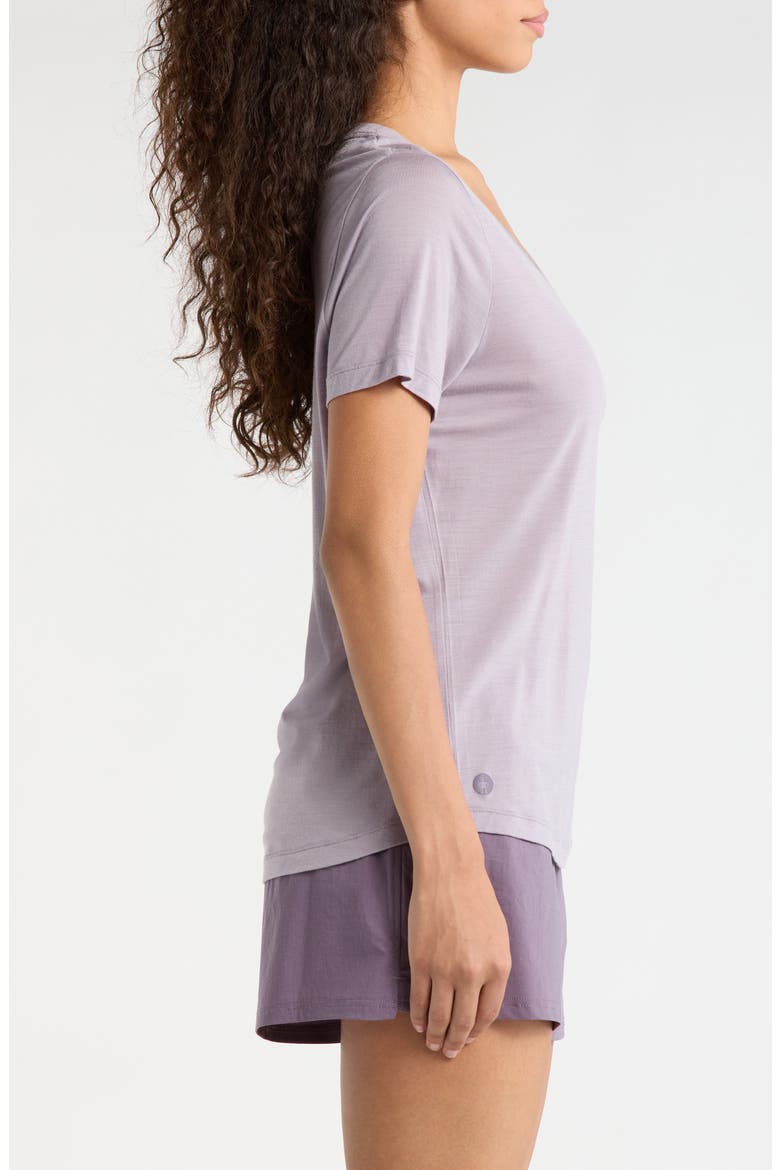 Ultralite V-Neck Short Sleeve Merino Wool Blend T-Shirt, Alternate, color, PURPLE STORM