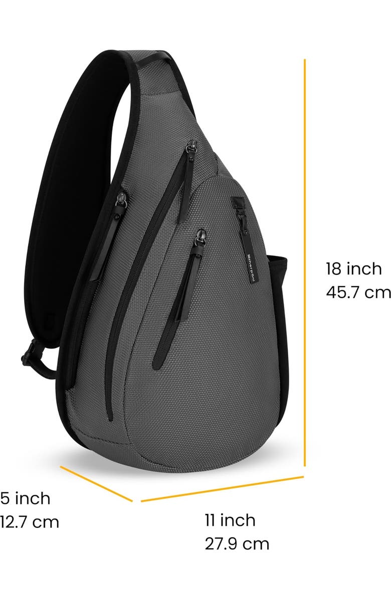 Sherpani Esprit Anti Theft RFID Protection Sling Bag, Fits 10'' Tablet, Sakura, Alternate, color, Granite