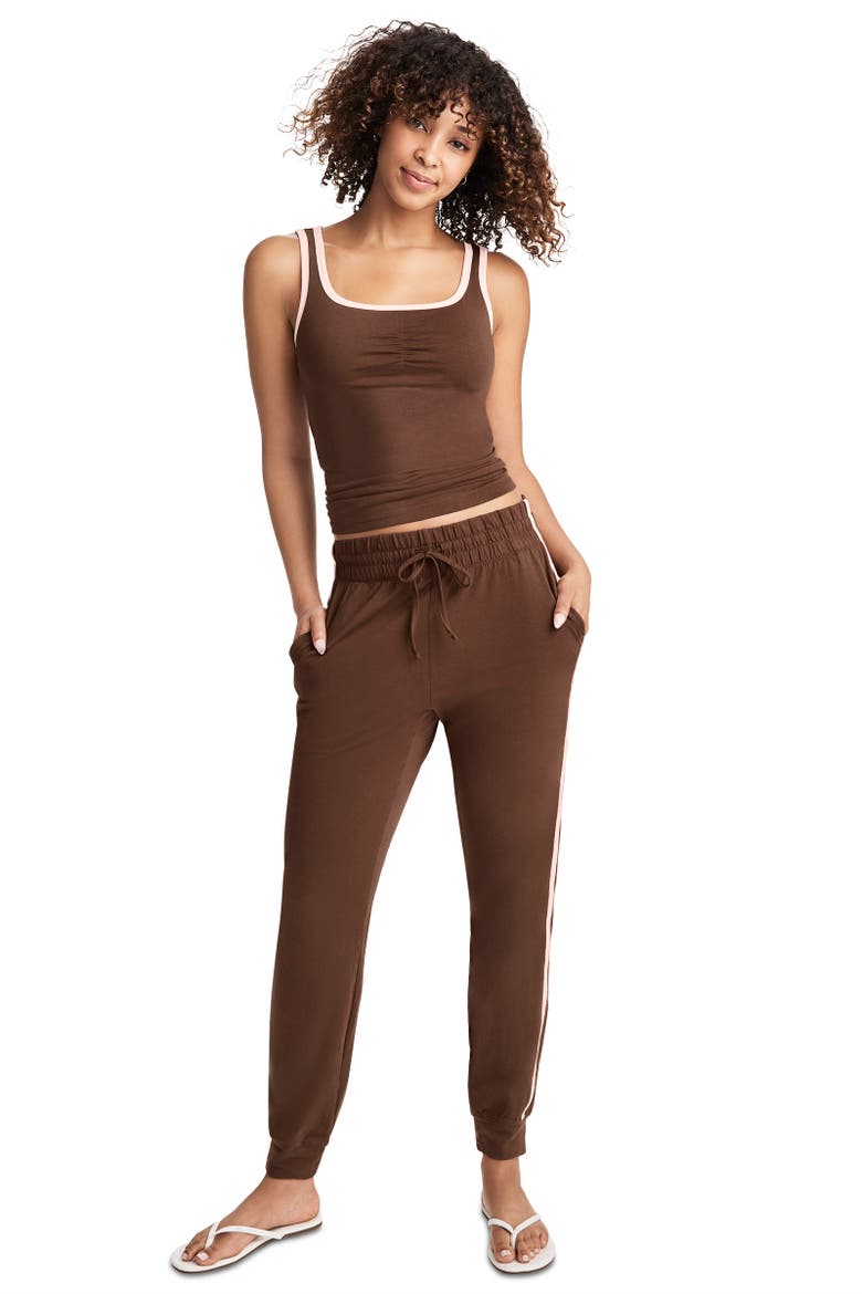 Womens Organic Cotton Stretch Jogger, Alternate, color, Coffee