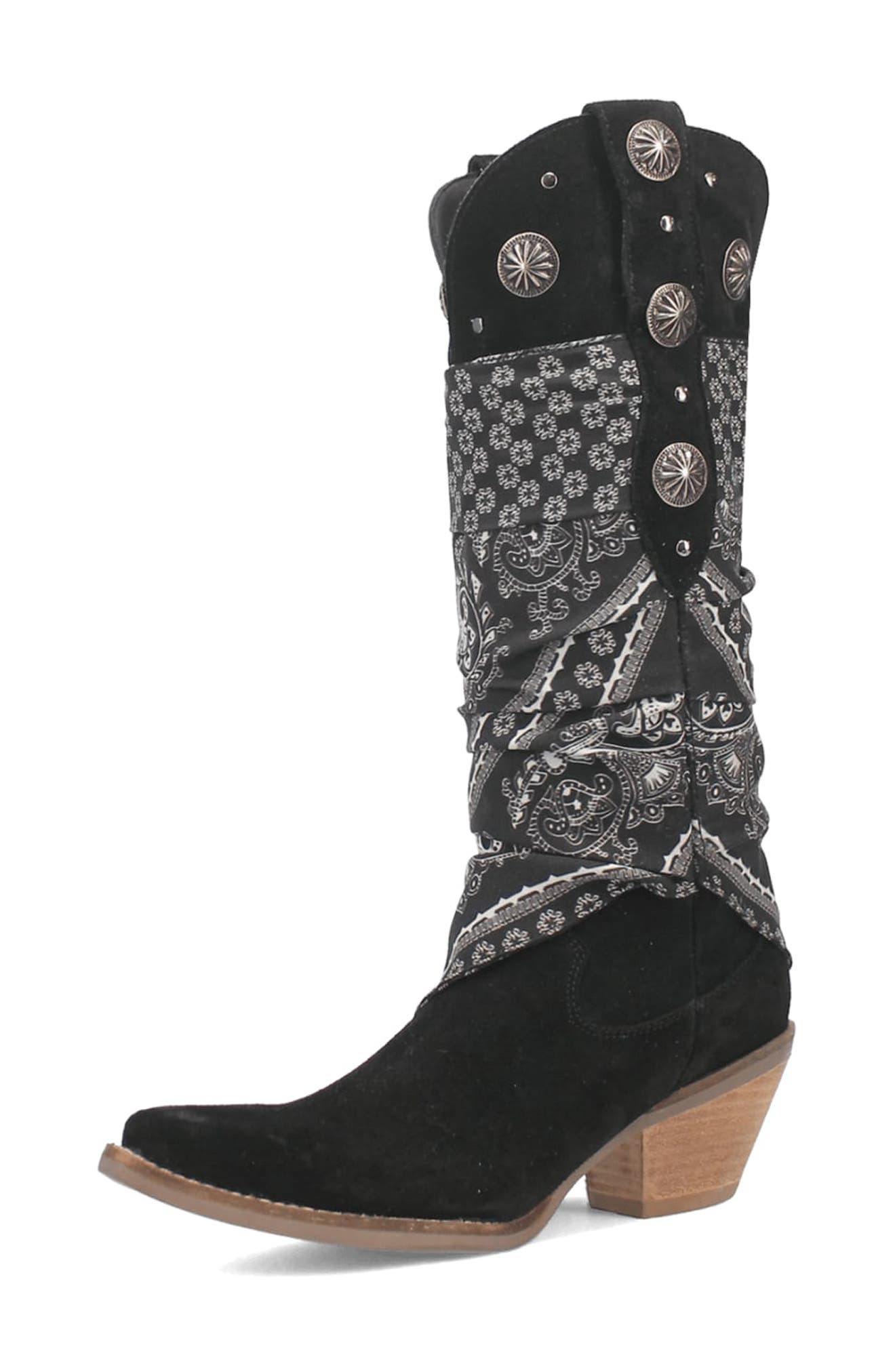 Dingo Rhapsody Knee High Paisley Western Boot, Alternate, color, 