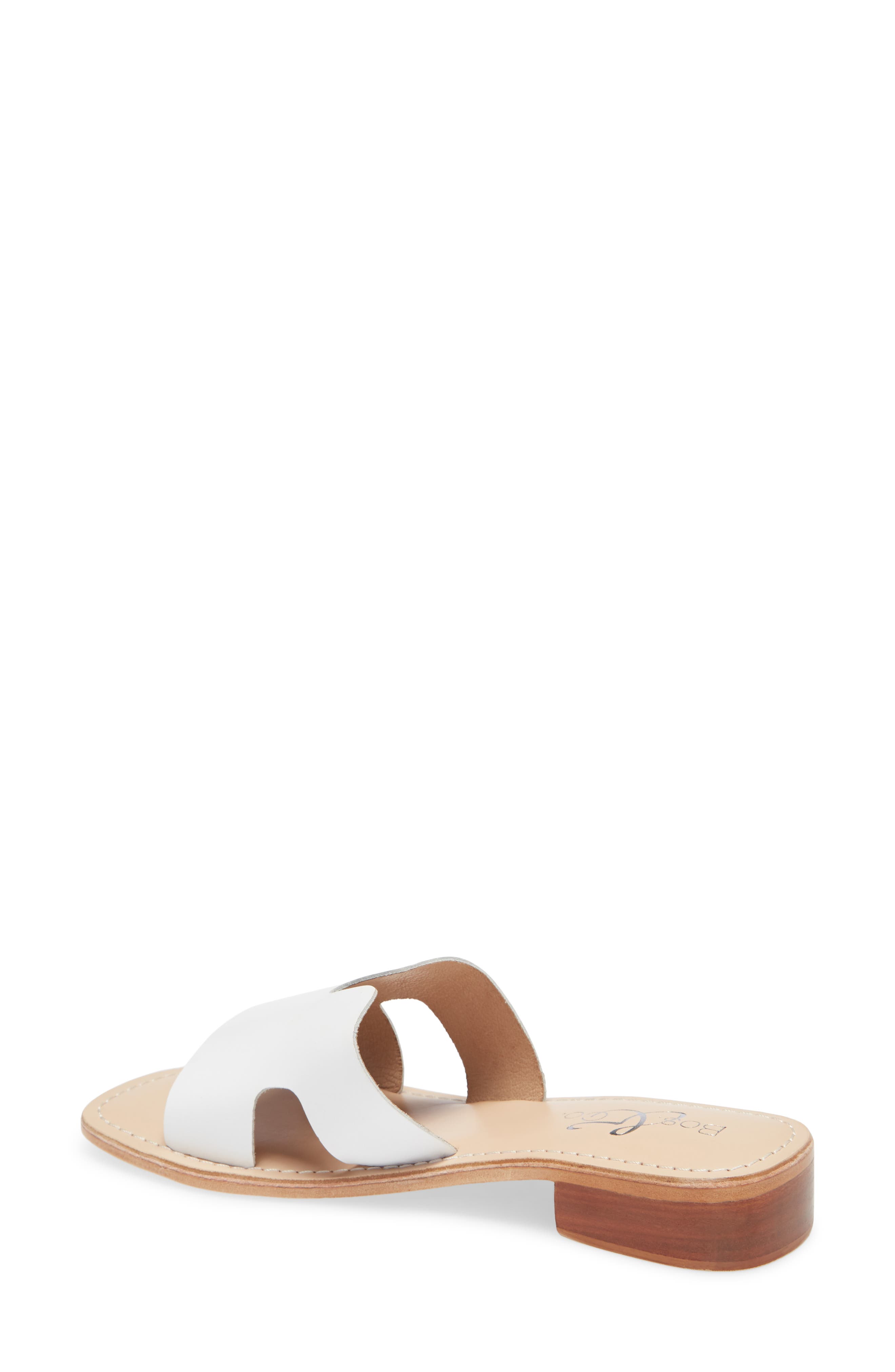 Imani Slide Sandal, Alternate, color, WHITE SMOOTH LEATHER
