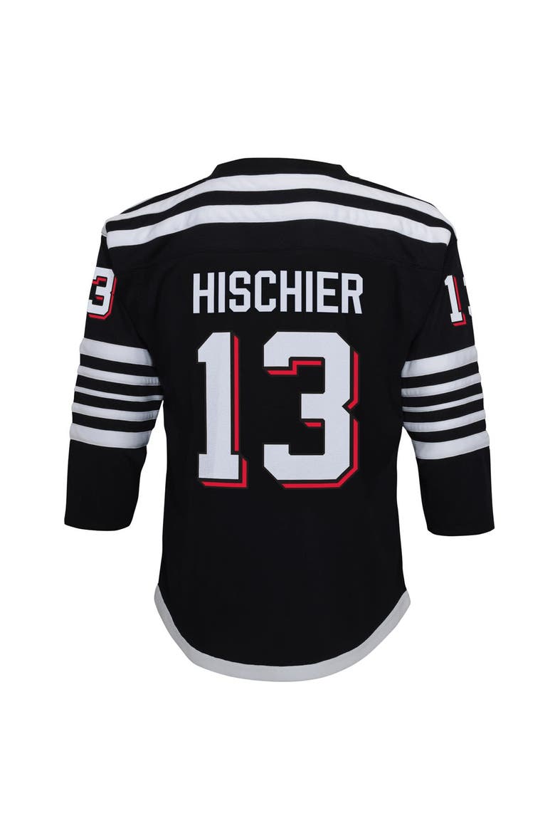 Preschool Nico Hischier Black New Jersey Devils 2021/22 Alternate Replica Player Jersey, Alternate, color, Black