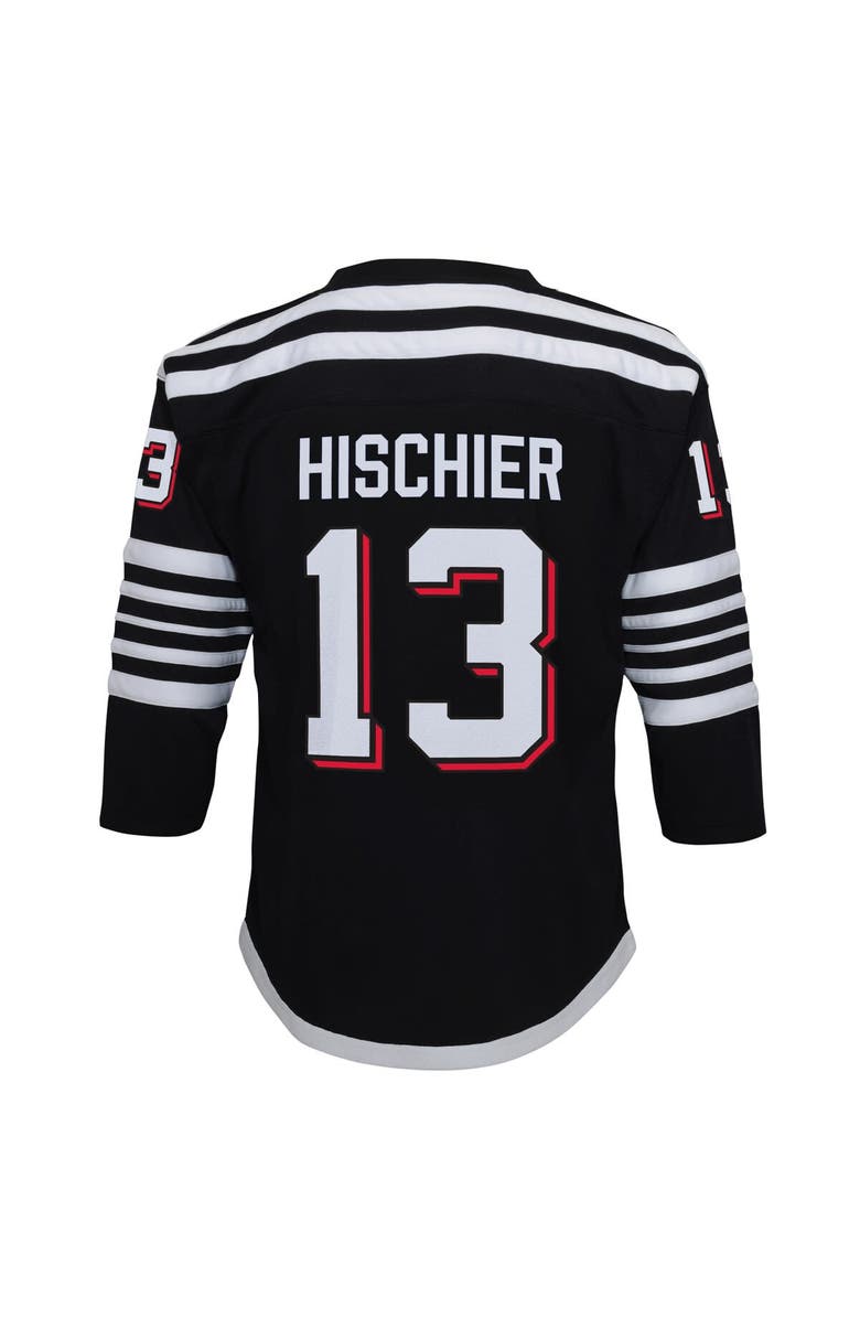 Outerstuff Preschool Nico Hischier Black New Jersey Devils 2021/22 Alternate Replica Player Jersey, Alternate, color, 