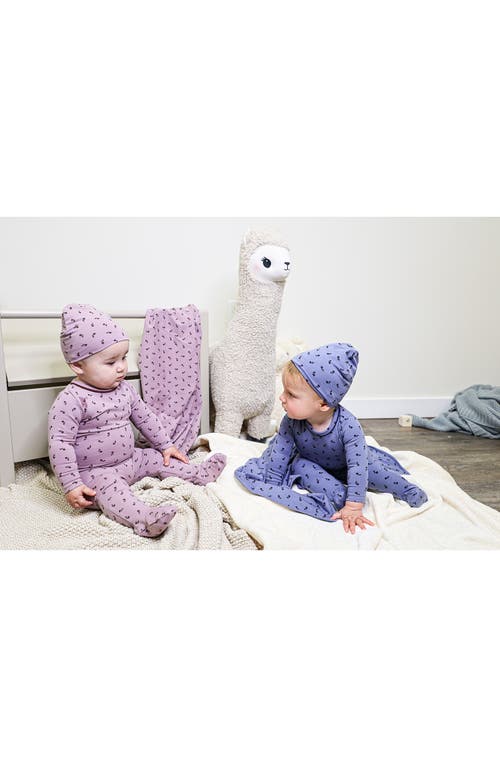 Maniere Manière Winter Berries Cotton Blend Footie In Purple