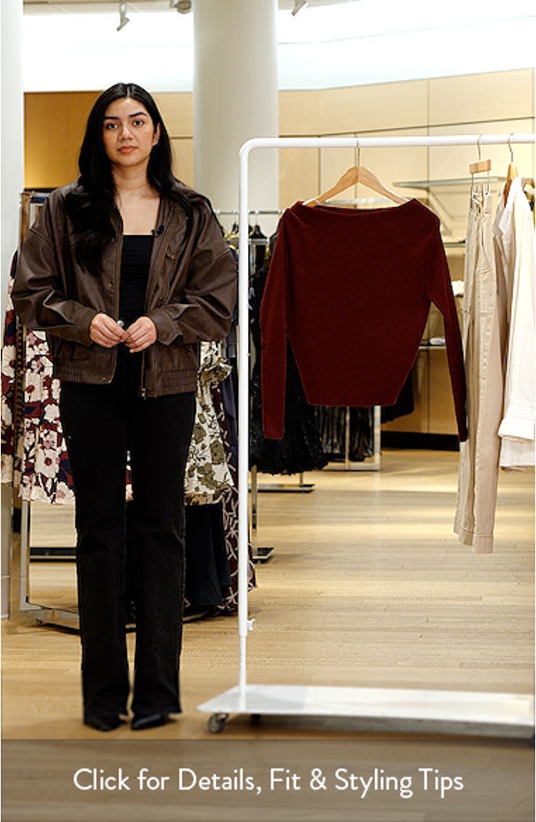 One-Shoulder Rib Sweater, sales video thumbnail