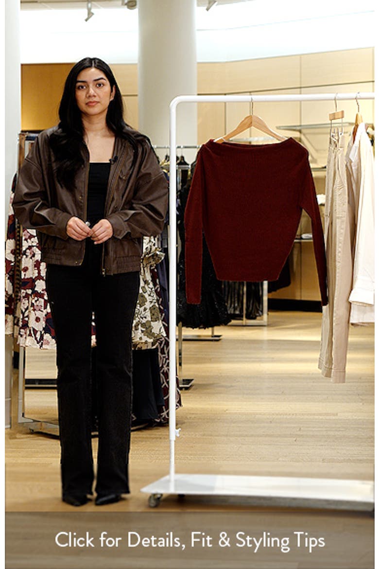 One-Shoulder Rib Sweater video