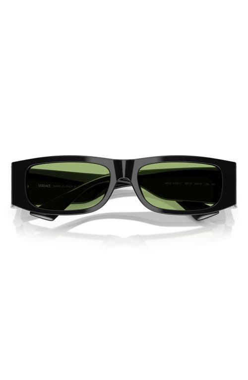 Versace 55mm Rectangular Sunglasses In Black