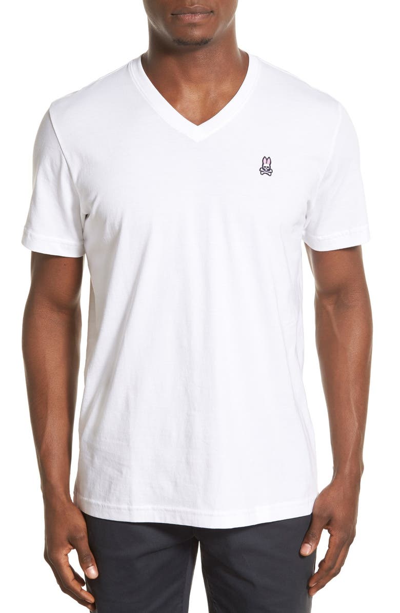 Psycho Bunny Classic Pima Cotton V-Neck T-Shirt, Main, color,