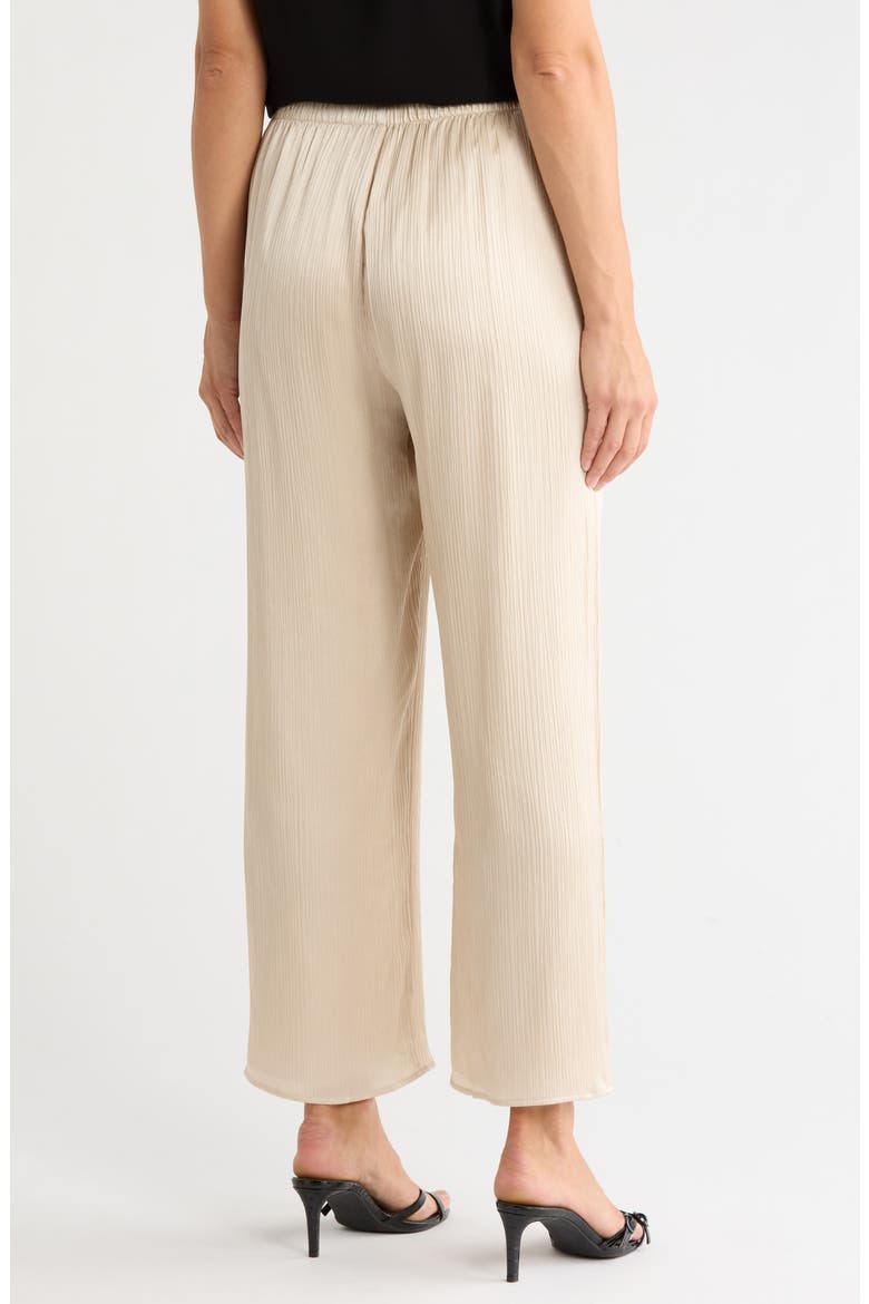 Silk Straight Ankle Pants, Alternate, color, ALMOND