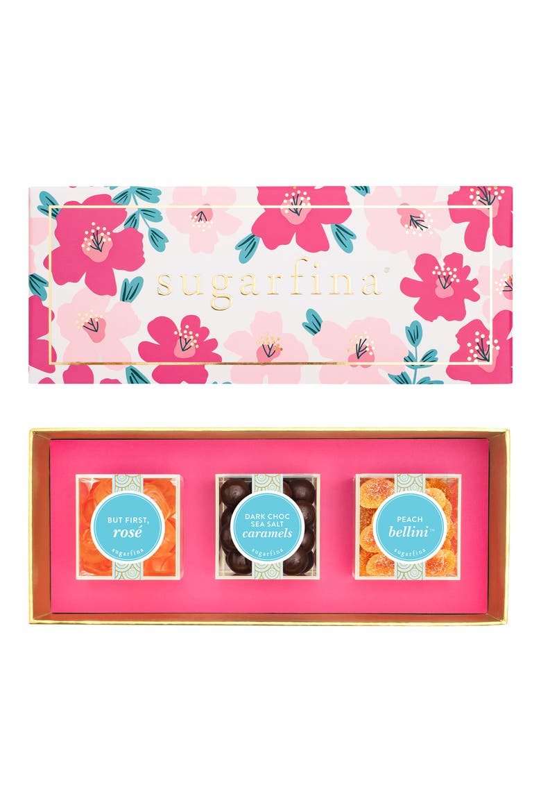 Floral 3-Piece Candy Bento Box, Main, color, MULTI