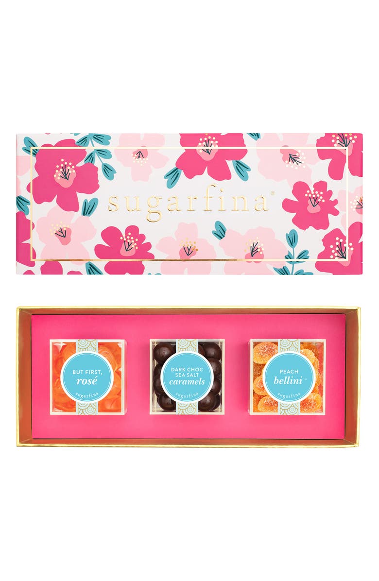 sugarfina Floral 3-Piece Candy Bento Box, Main, color, 