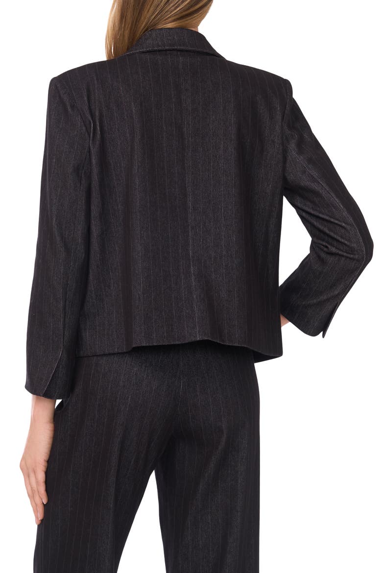Pinstripe Blazer, Alternate, color, CHARCOAL