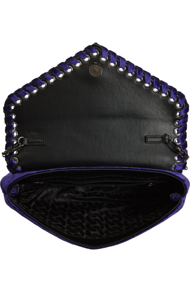 Rebecca Minkoff Whipstitch Velvet Clutch, Alternate, color,