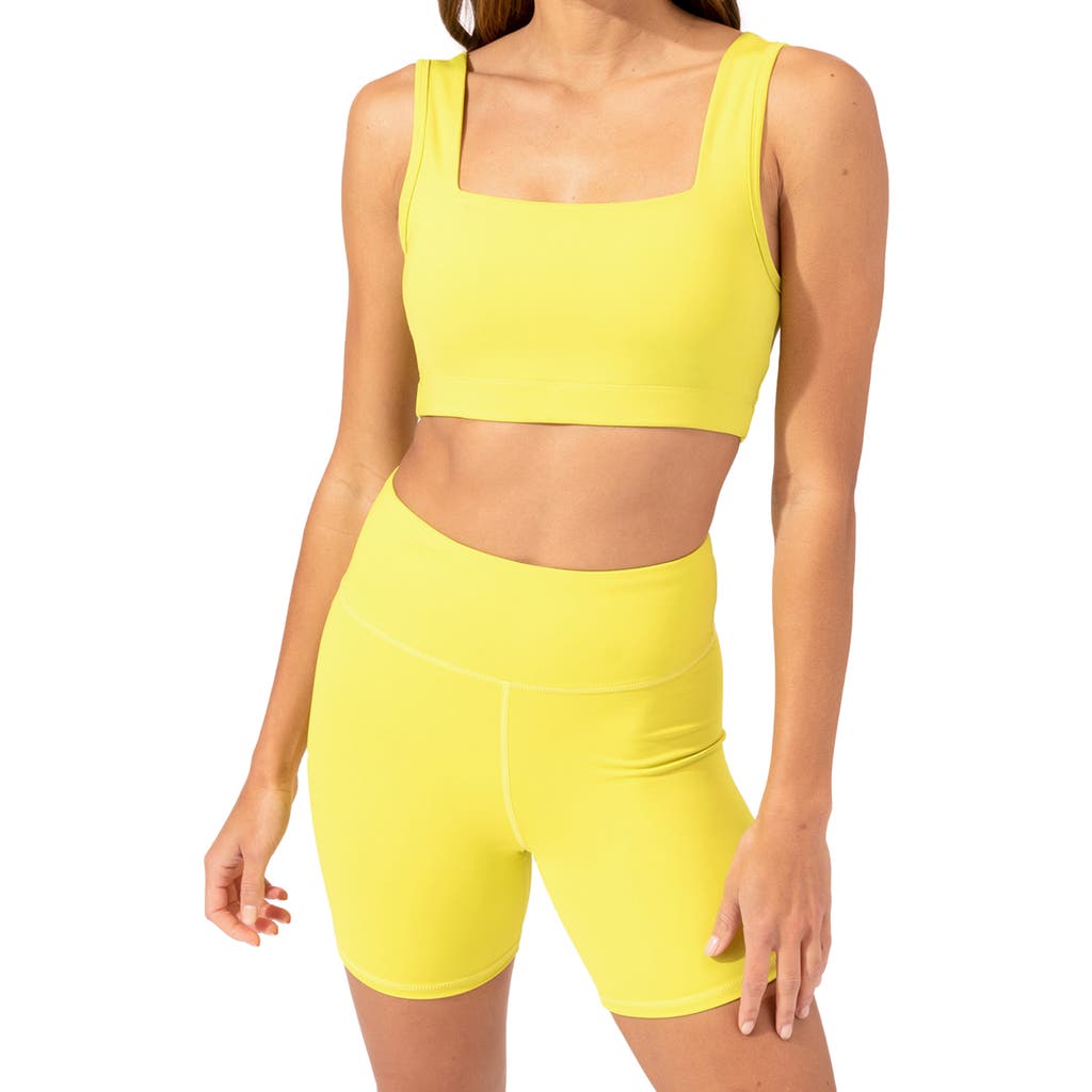 Threads 4 Thought Amorette Square Neck Sports Bra In Spark