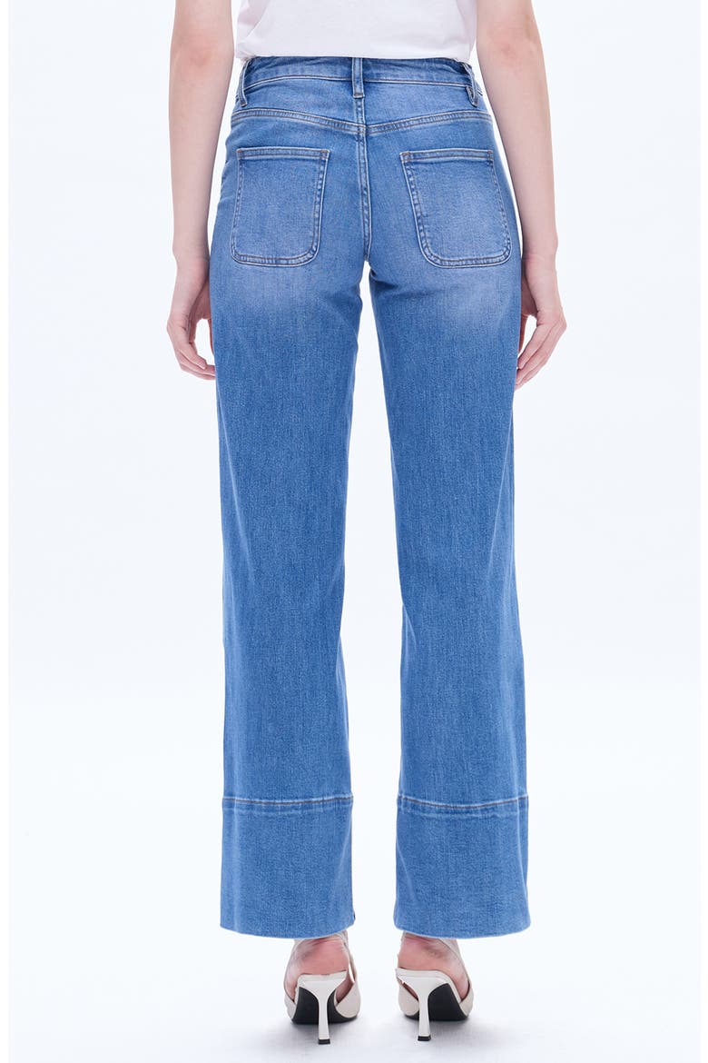 Katia Patch Pocket Wide Leg Jeans, Alternate, color, STARLIGHT