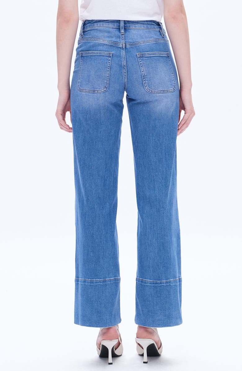 Bayeas Katia Patch Pocket Wide Leg Jeans, Alternate, color, Starlight