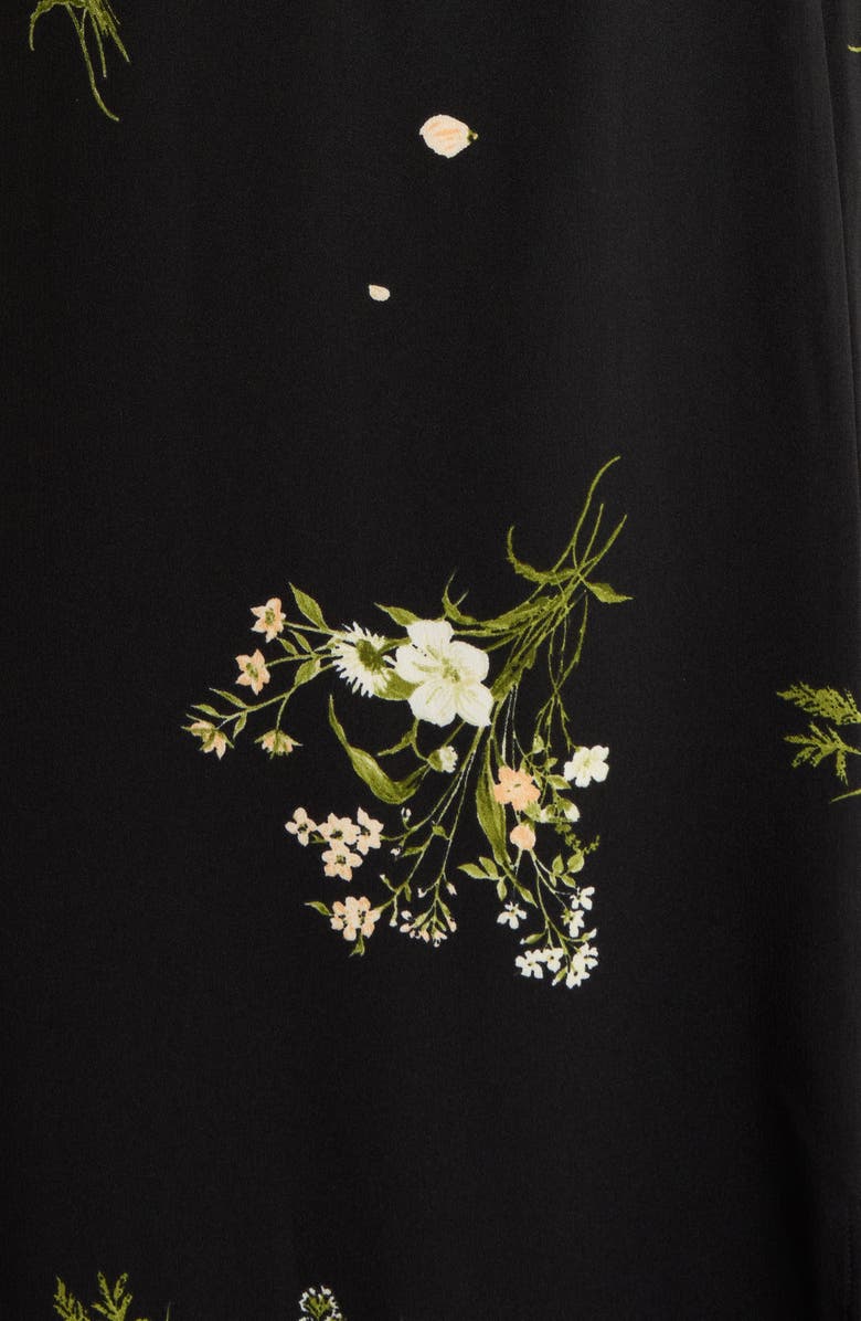 SUGARLIPS Jenna Floral Print Maxi Dress, Alternate, color, Black-Green