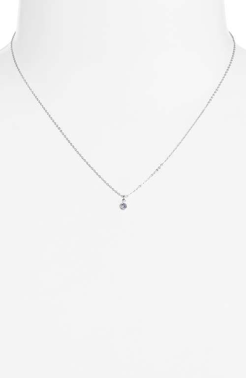 Set & Stones Birthstone Charm Pendant Necklace In Silver/june