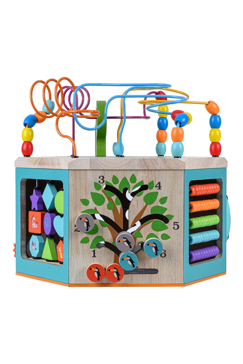 Prewschool Play Lab 7-in-1 Large Wooden Activity Station, Alternate, color, ASSORTED