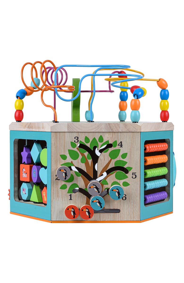 Teamson Kids Prewschool Play Lab 7-in-1 Large Wooden Activity Station, Alternate, color, Assorted