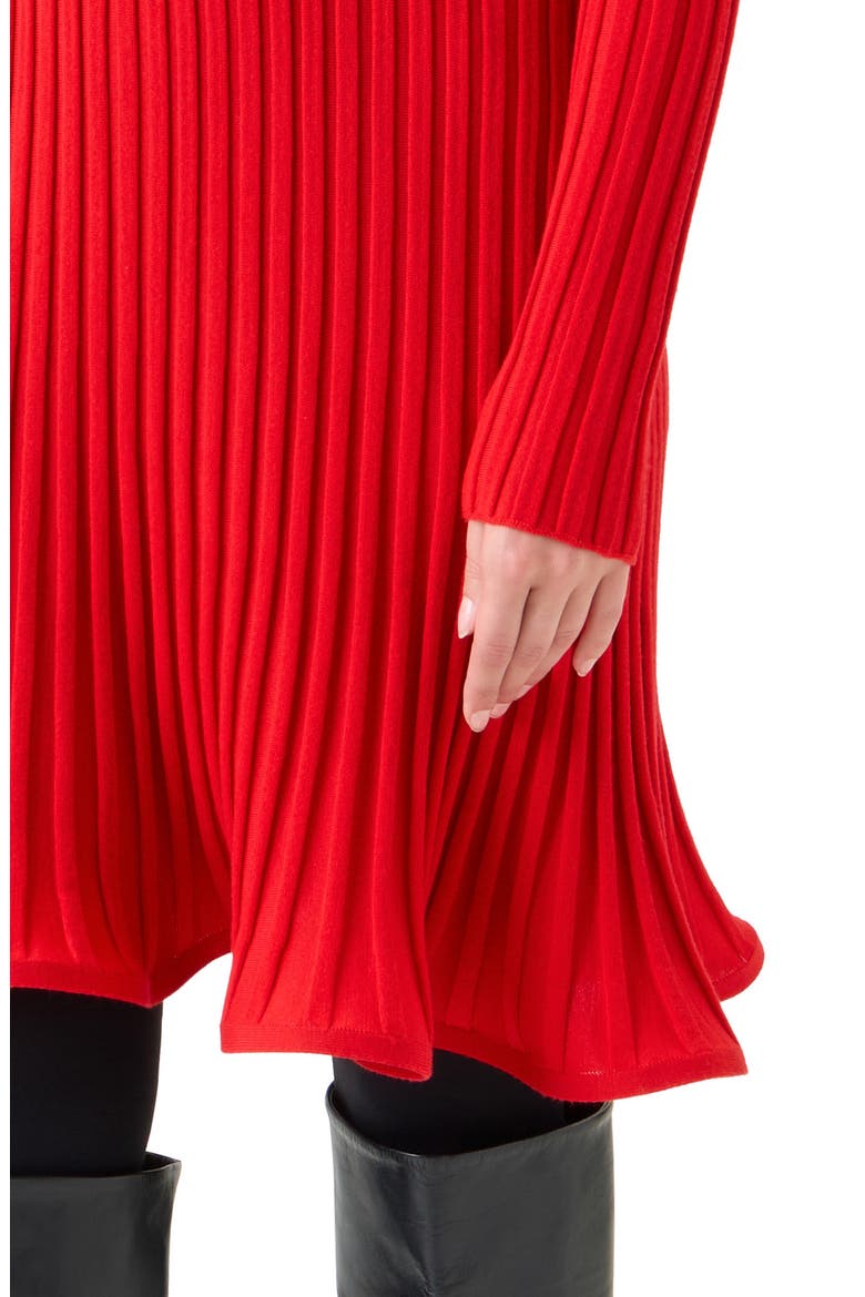 Long Sleeve Ribbed Sweater Dress, Alternate, color, VERMILLION