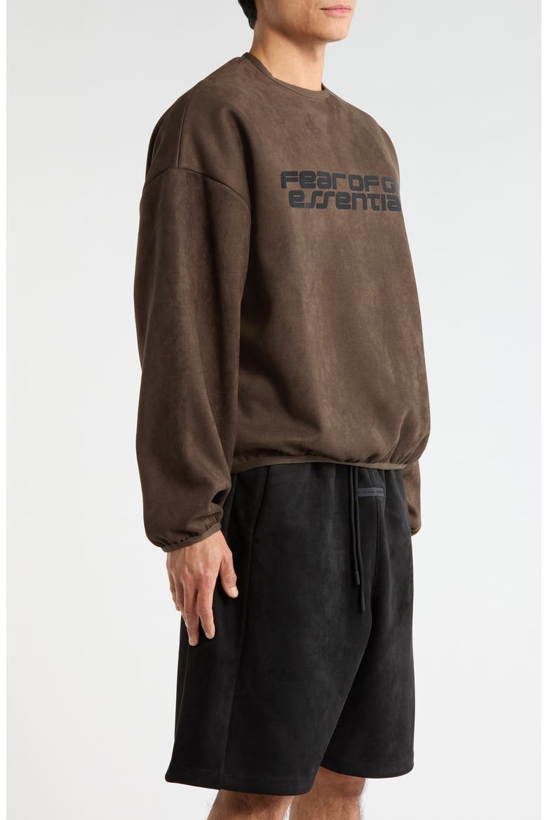 Modern Sueded Fleece Logo Graphic Sweatshirt, Alternate, color, BROWN