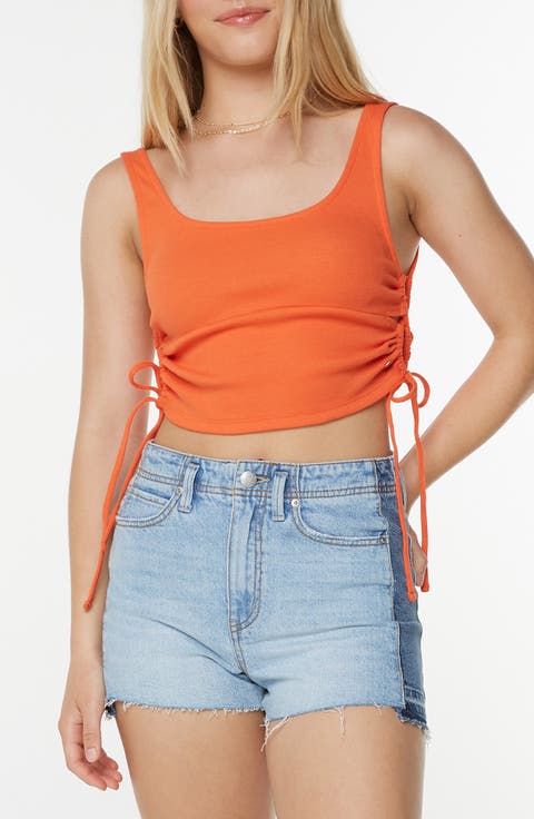 Surf Stoked Crop Rib Tank